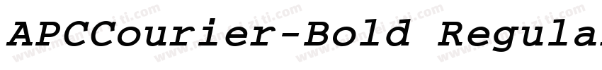 APCCourier-Bold Regular字体转换